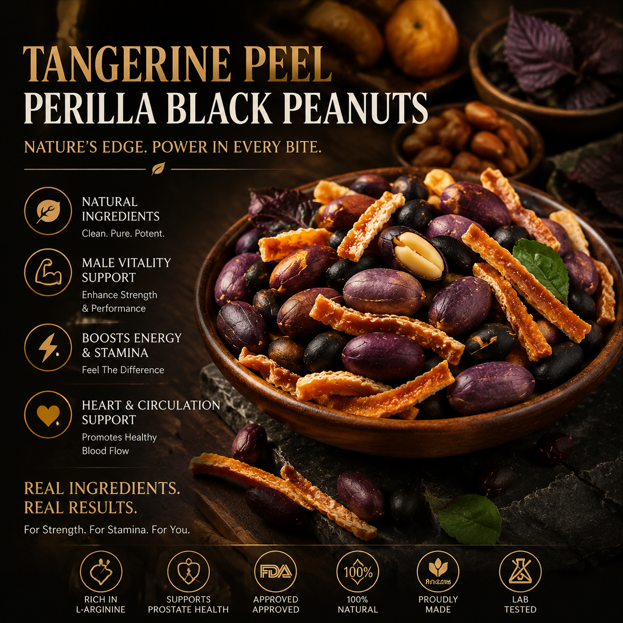 ✨Tangerine Peel and Perilla Black Peanuts -Bestseller